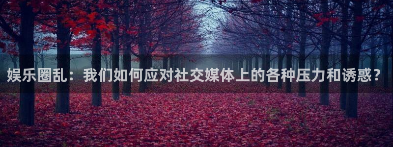 凯发官网首页：娱乐圈乱：我们如何应对社交媒体上的各种压力和诱惑？